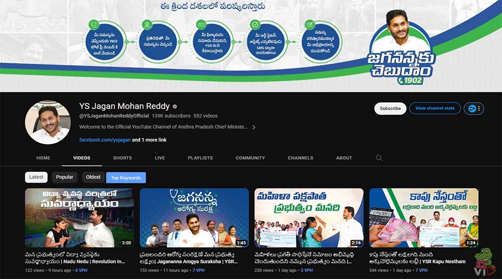 6. YS Jagan Mohan Reddy - Top 10 Small YouTube Channels That Grew FAST [May 2023]