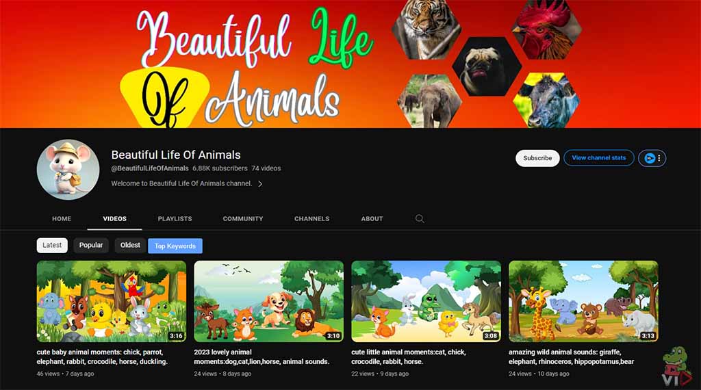 7. Beautiful Life Of Animals - Top 10 Small YouTube Channels That Grew FAST [May 2023]