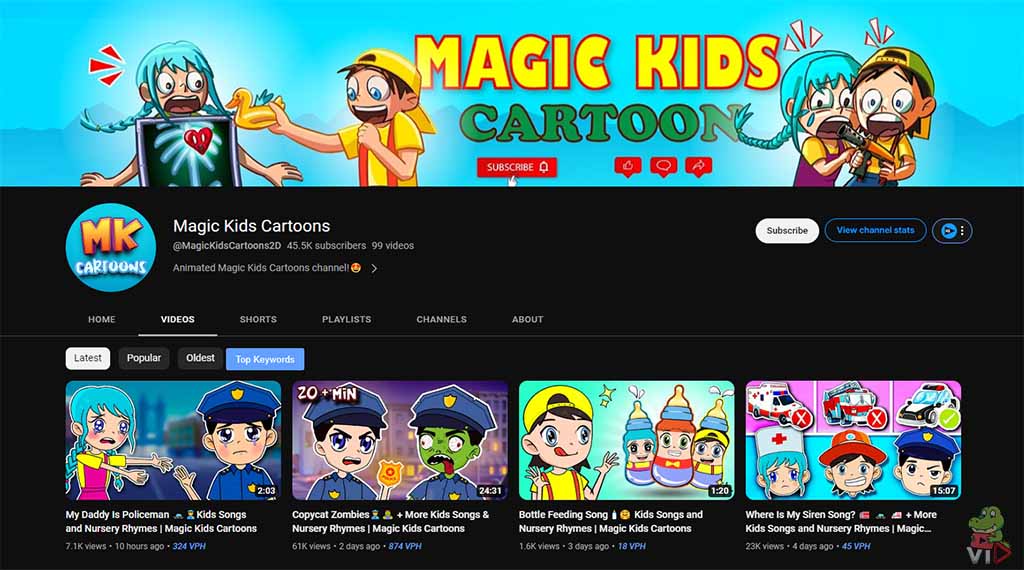 8. Magic Kids Cartoons - Top 10 Small YouTube Channels That Grew FAST [May 2023]