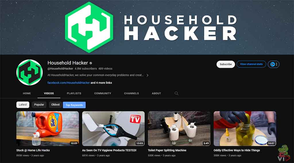 Household Hacker - YouTube Channel Ideas for Beginners (12 Examples)
