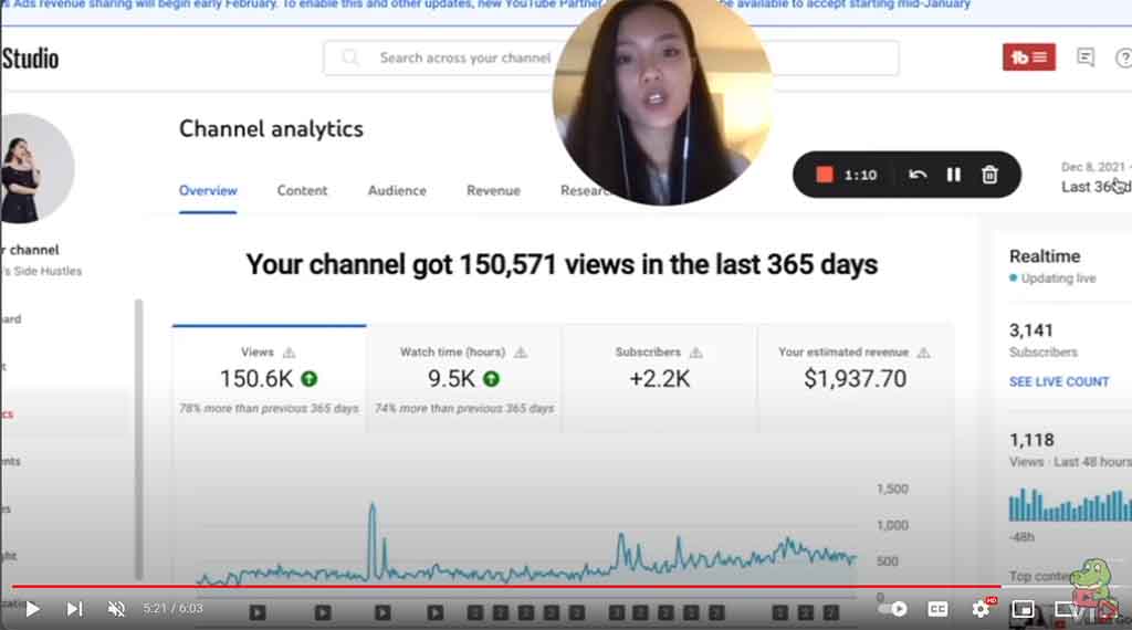 How Much Youtube Paid Me My First Year with 3000 Subscribers 2022 Youtube Earnings3